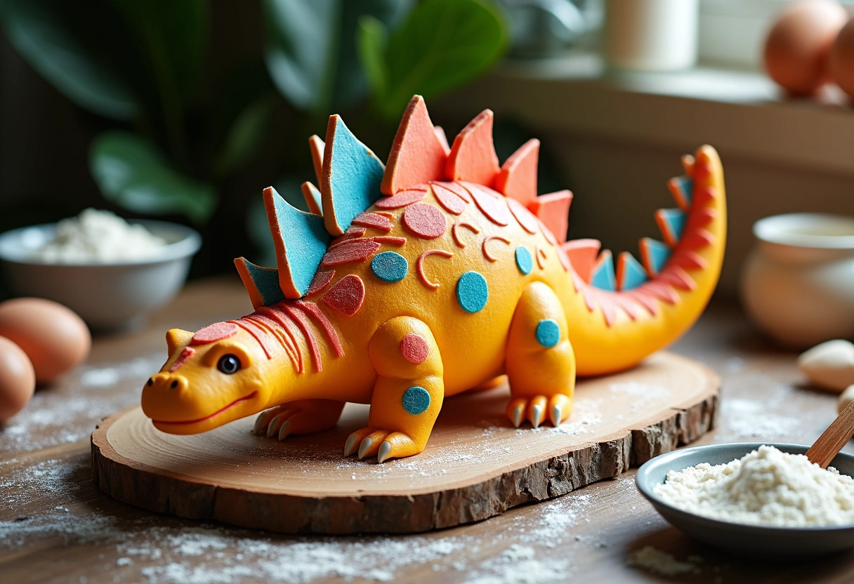 gâteau dinosaure